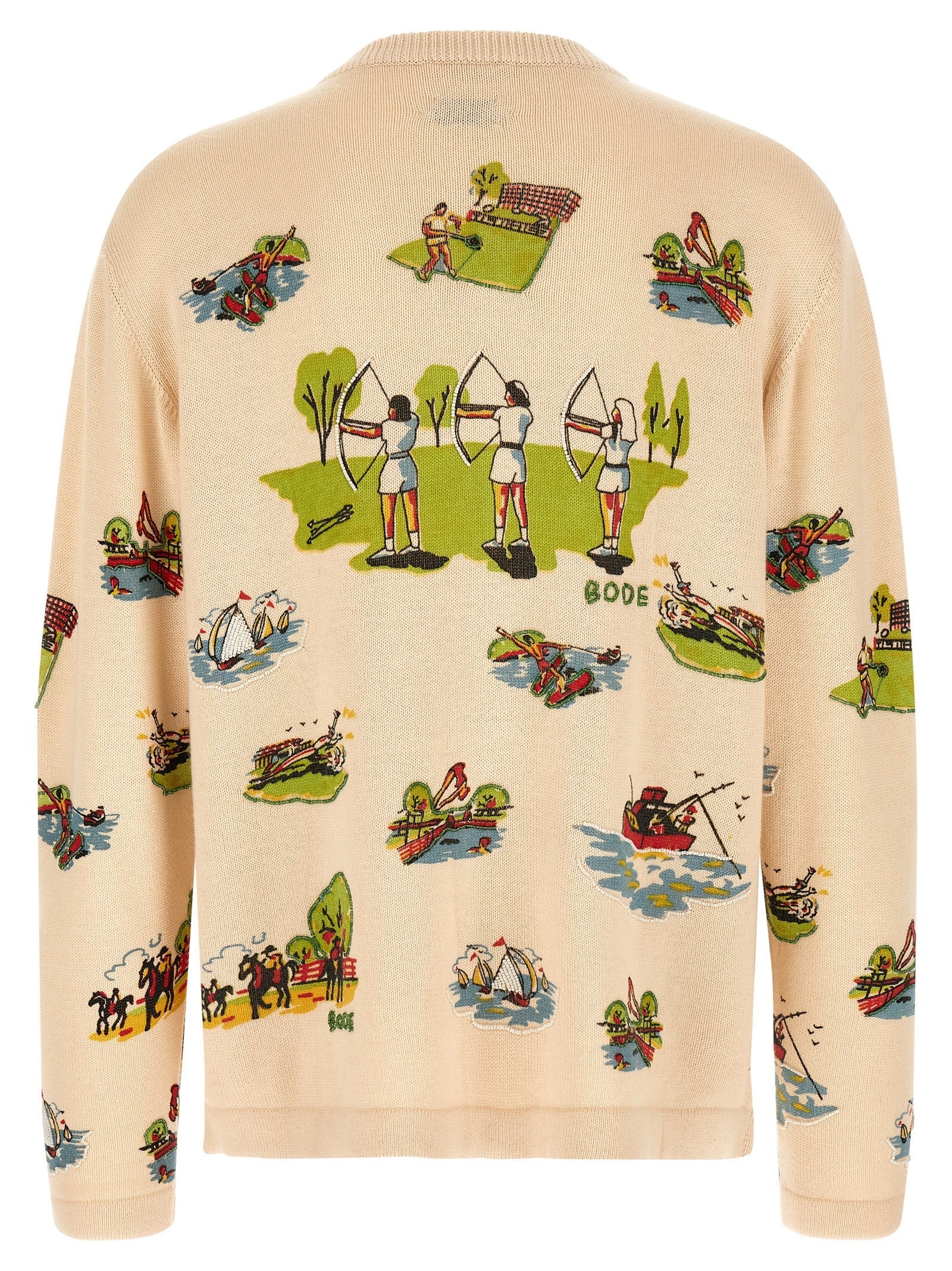 BODE Multicolor Merino Wool Cardigan