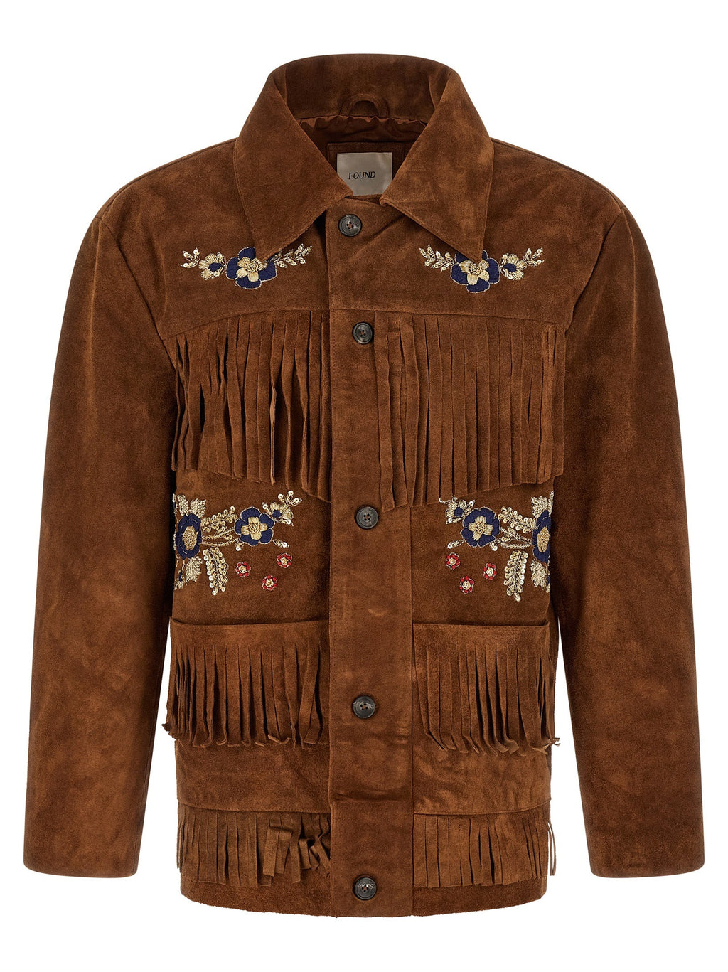 FOUND Brown Leather Leather Jacket