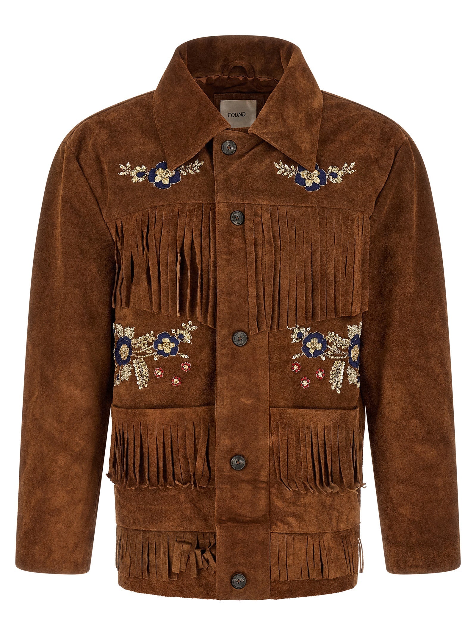 FOUND Brown Leather Leather Jacket
