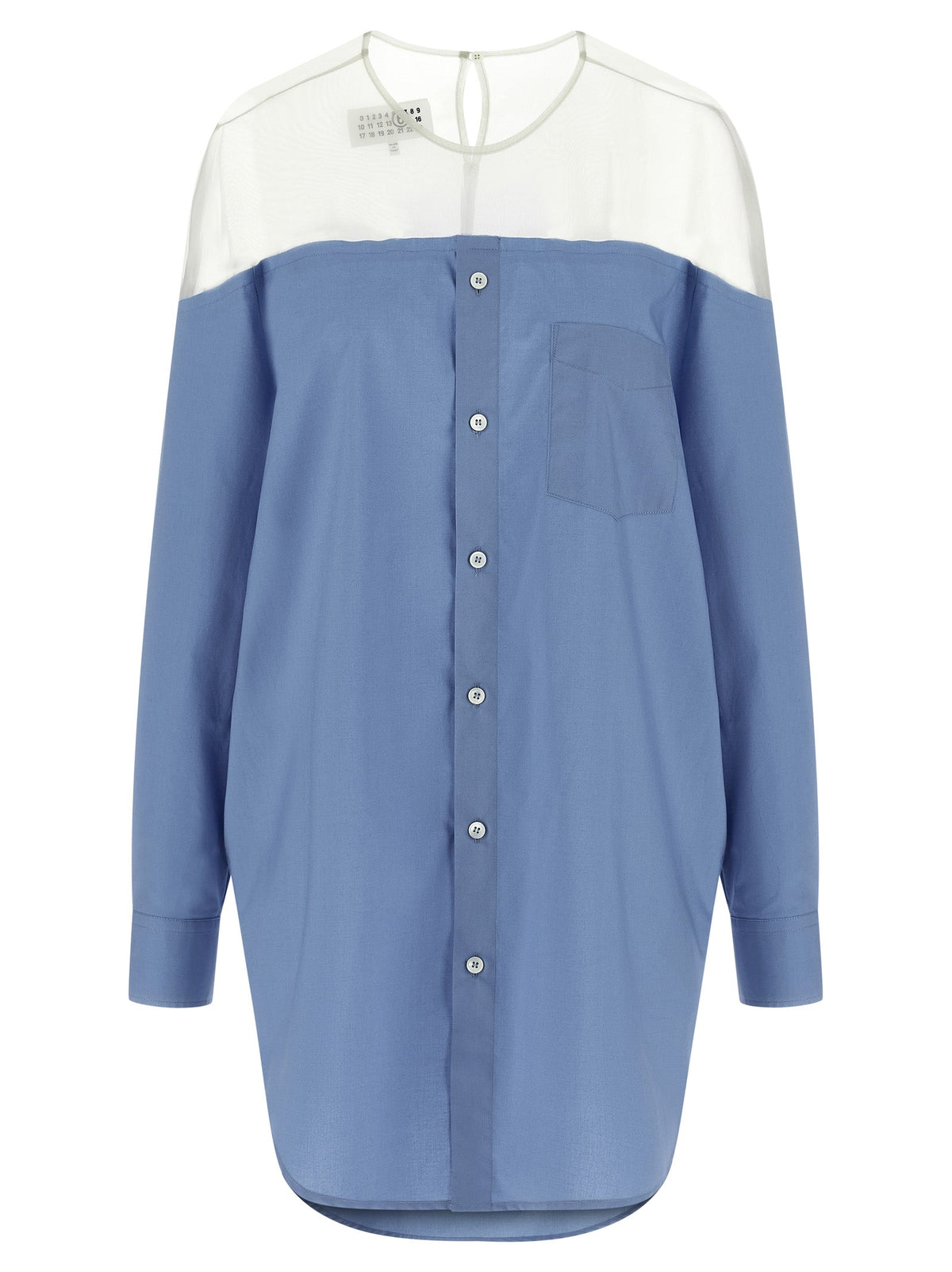 MM6 Maison Margiela Blue Cotton Blouse