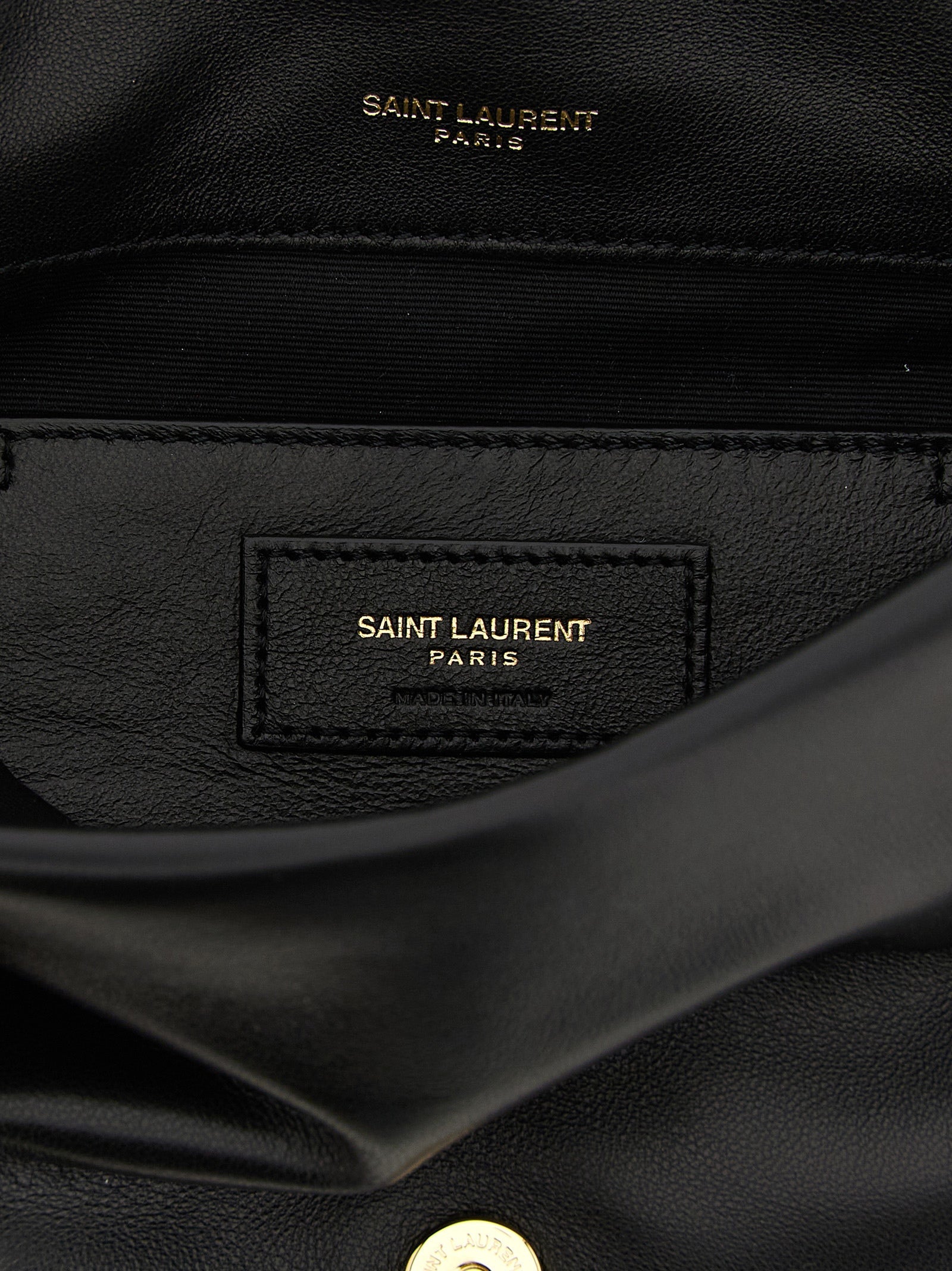 Saint Laurent Black Lamb Leather Shoulder Bag