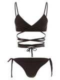 The Attico Brown Polyamide Bikini