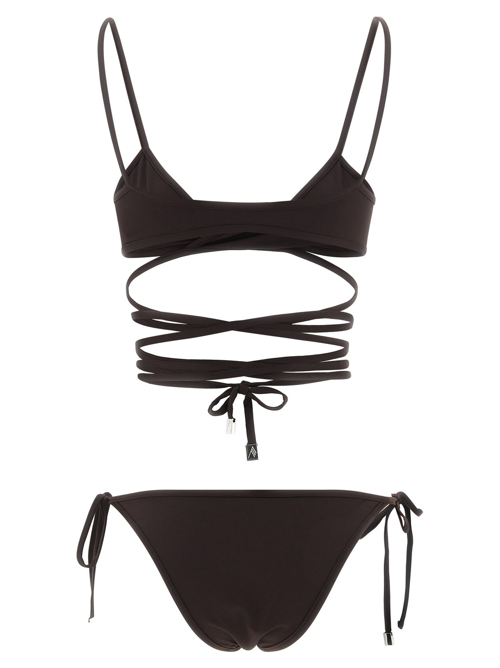 The Attico Brown Polyamide Bikini