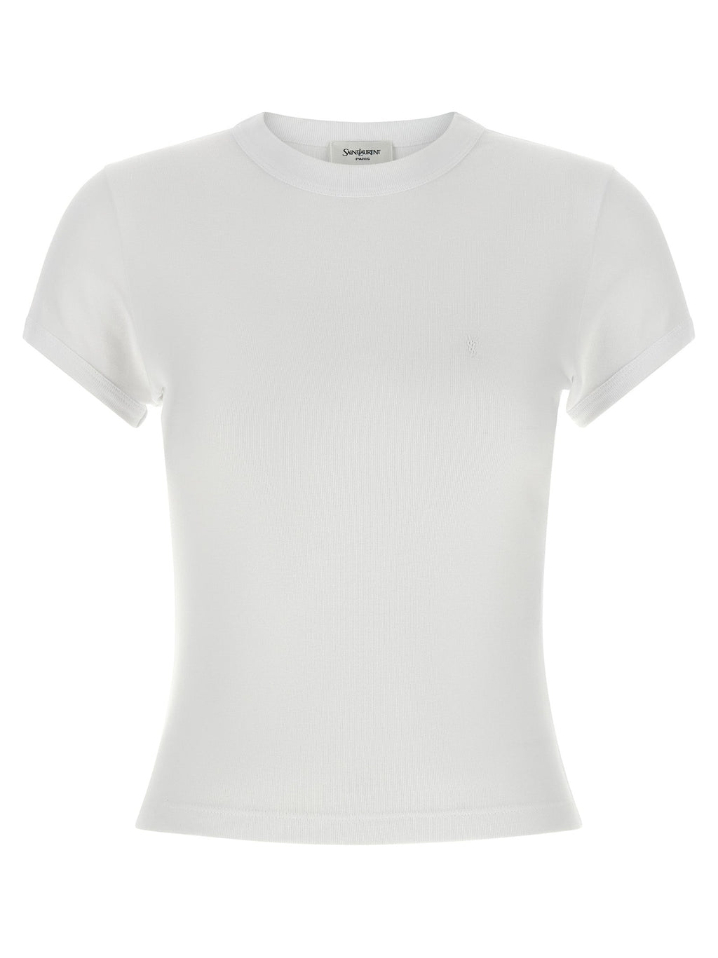 Saint Laurent White Cotton T-Shirt