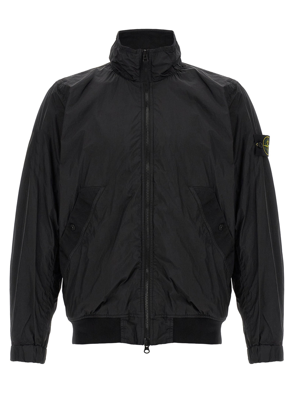 Stone Island Black Polyamide Full-Length Jacket