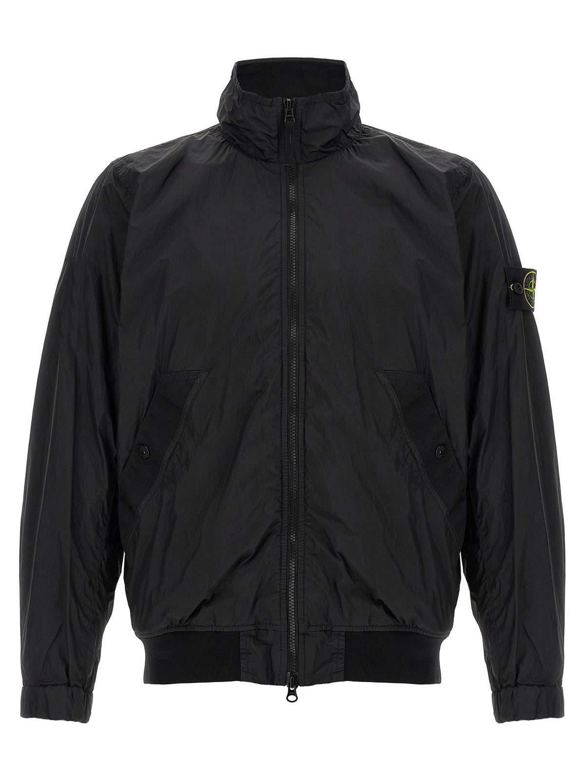 Stone Island Black Polyamide Full-Length Jacket