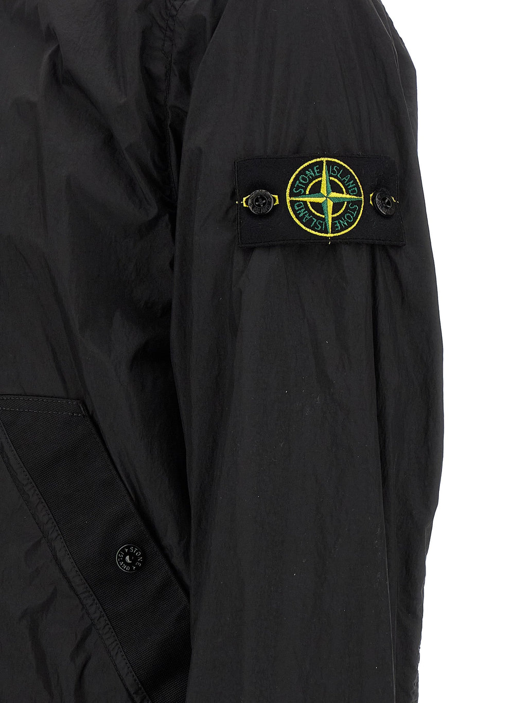Stone Island Black Polyamide Full-Length Jacket