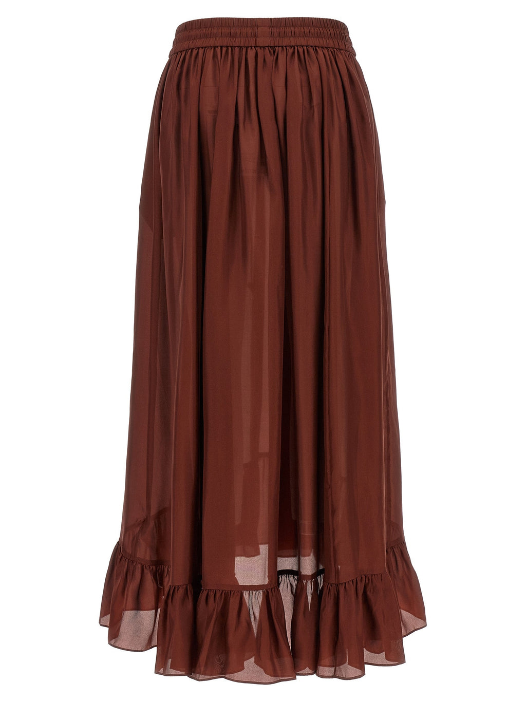 Zimmermann Bordeaux Silk Mini Skirt