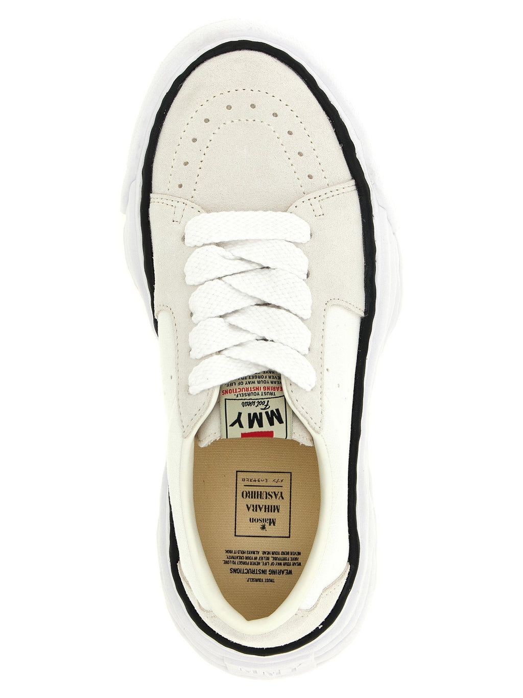 Maison Mihara Yasuhiro White Cowhide Platform Sneakers