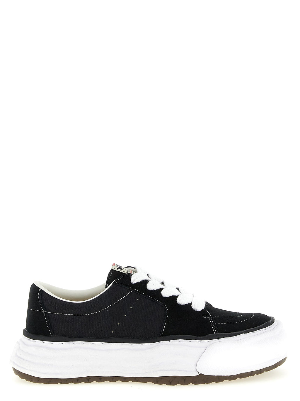 Maison Mihara Yasuhiro Black Cowhide Platform Sneakers