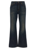 Burberry Blue Cotton Flared Jeans