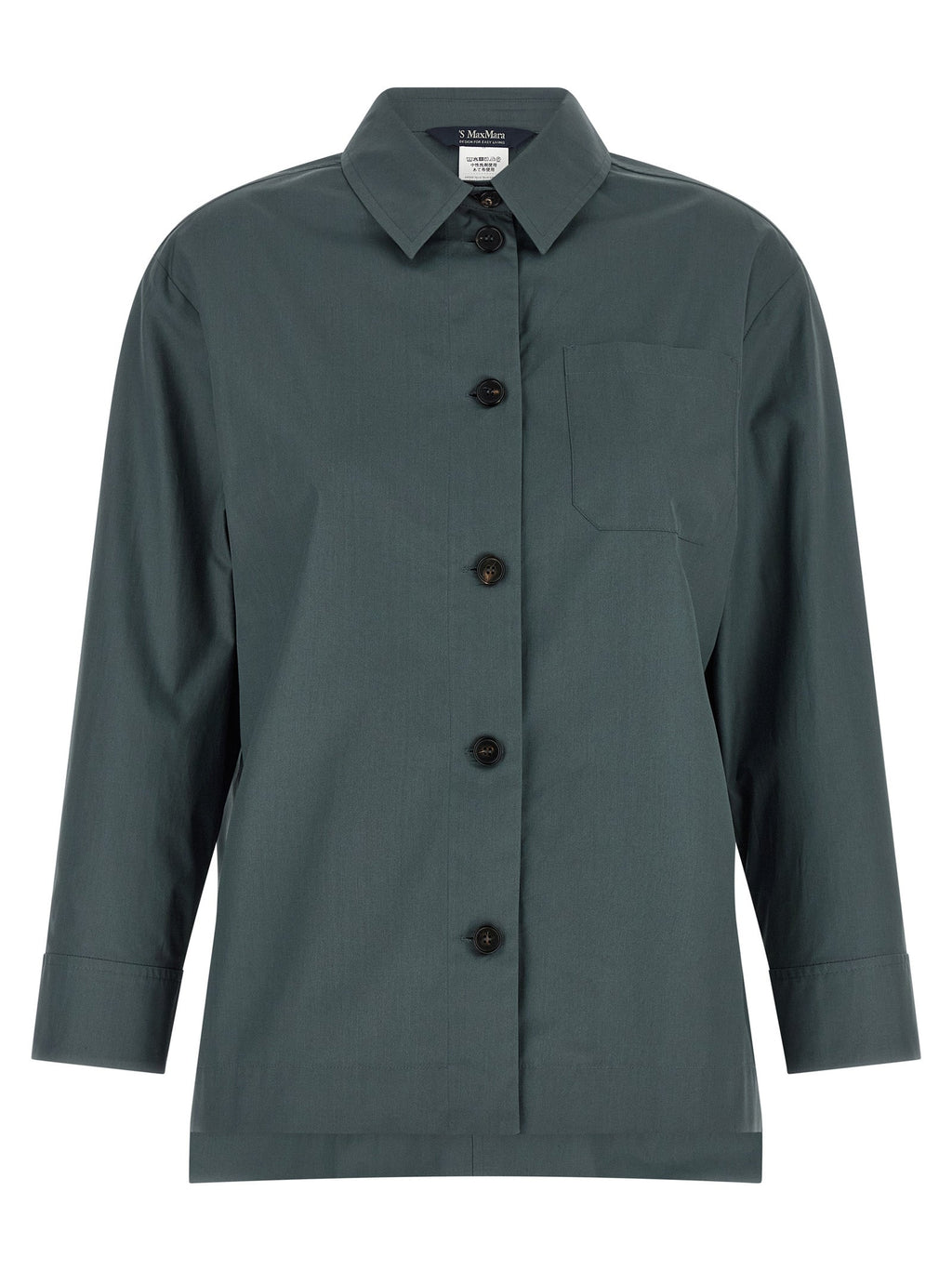 'S Max Mara Gray Cotton Blouse
