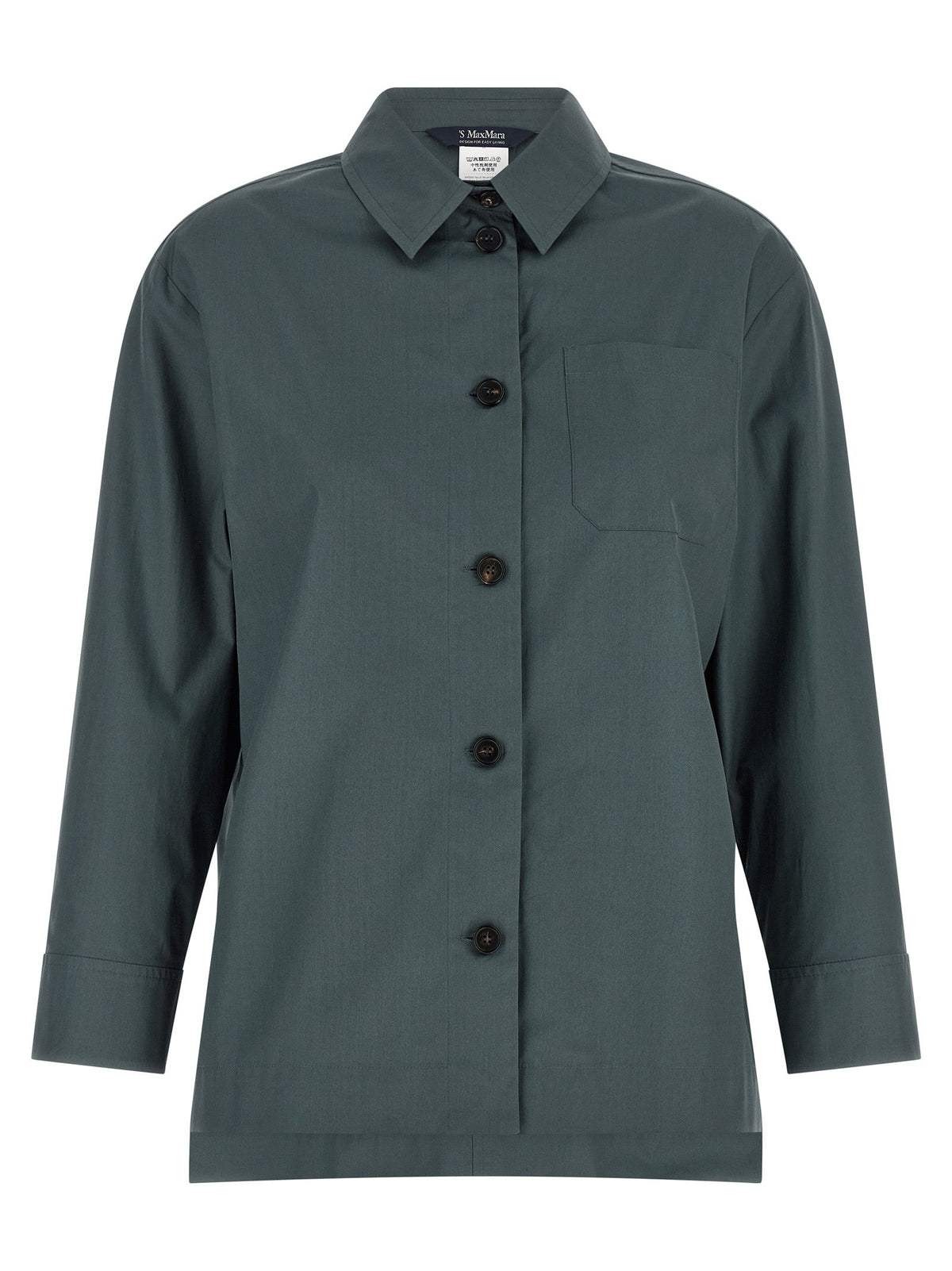 'S Max Mara Gray Cotton Blouse