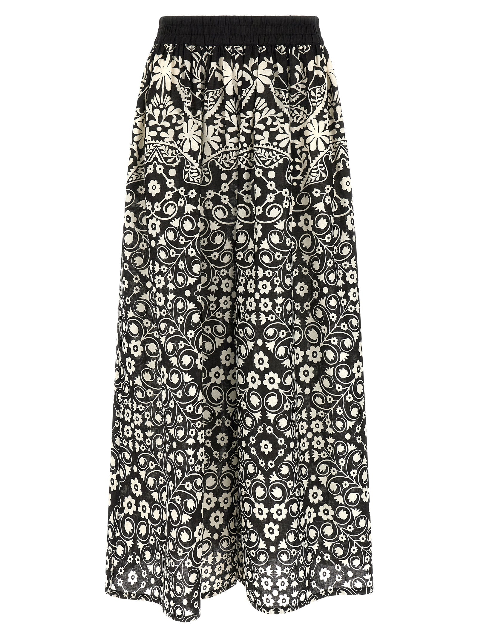 Max Mara Bicolor Cotton Flared Pants