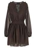 Giovanni Bedin Brown Cotton Short Dress