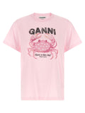 Ganni Multicolor Organic Cotton T-Shirt