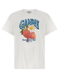 Ganni White Organic Cotton T-Shirt