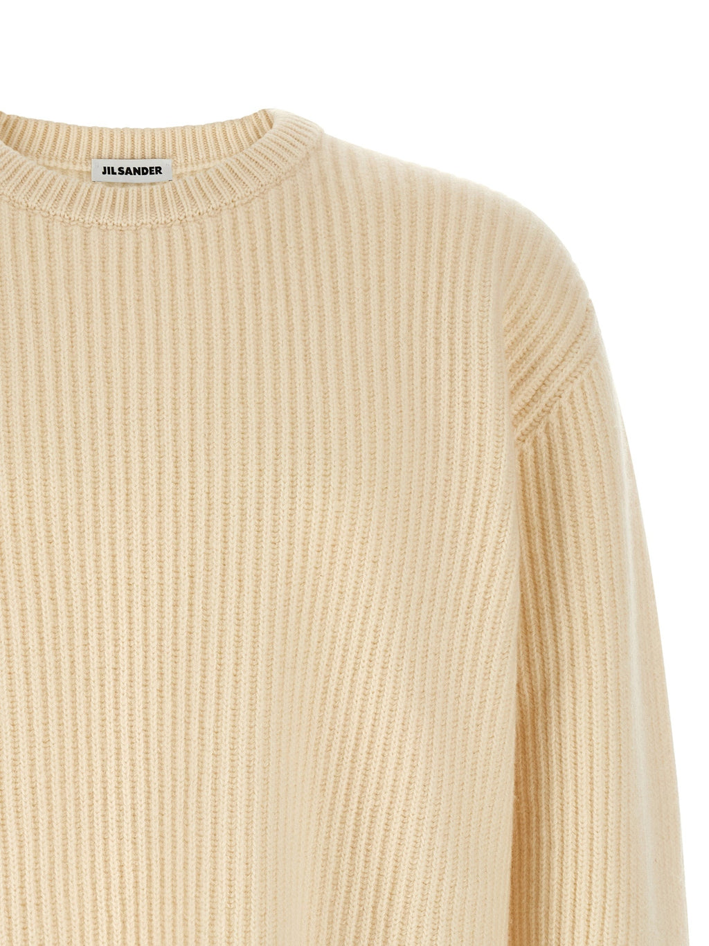 Jil Sander White Wool Cardigan