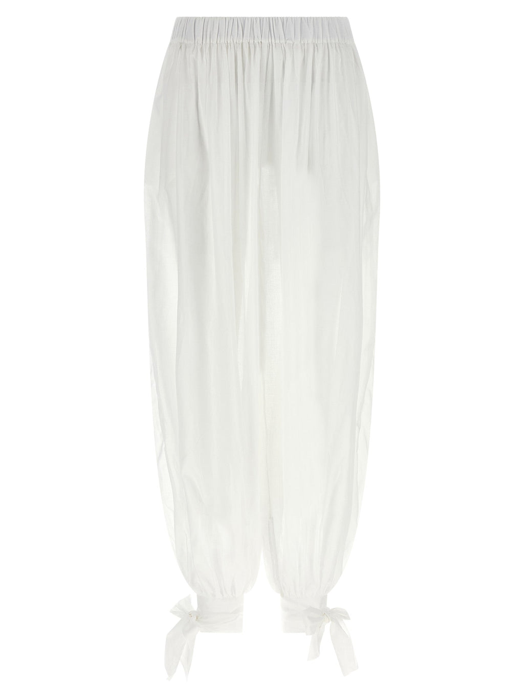 The Andamane White Cotton Casual Pants