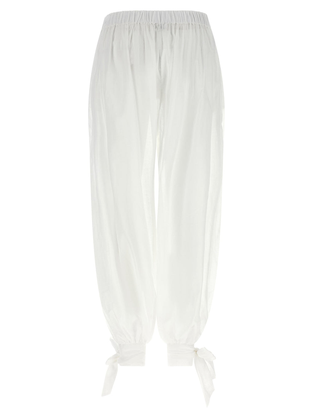 The Andamane White Cotton Casual Pants