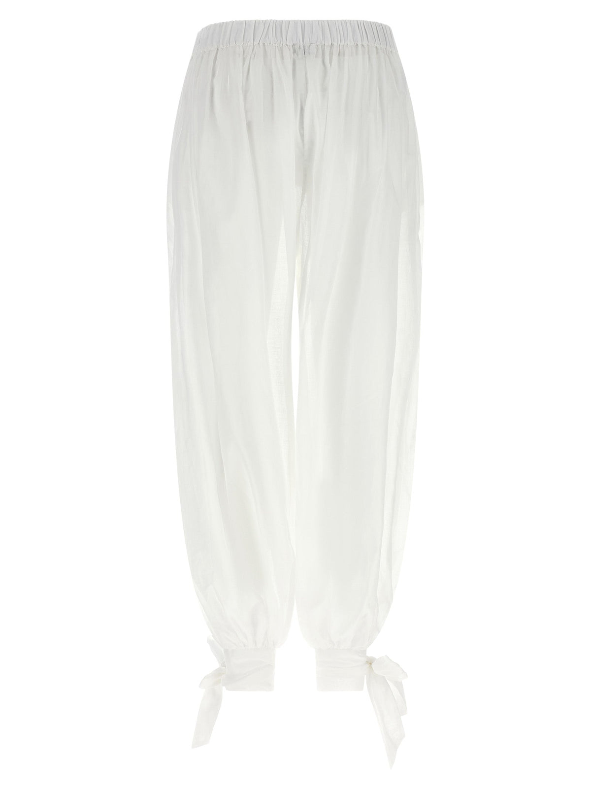 The Andamane White Cotton Casual Pants