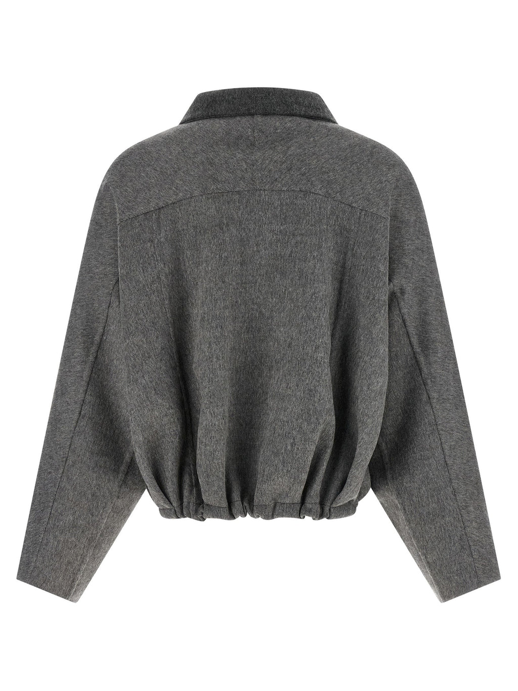 Brunello Cucinelli Gray Virgin Wool Full-Length Jacket
