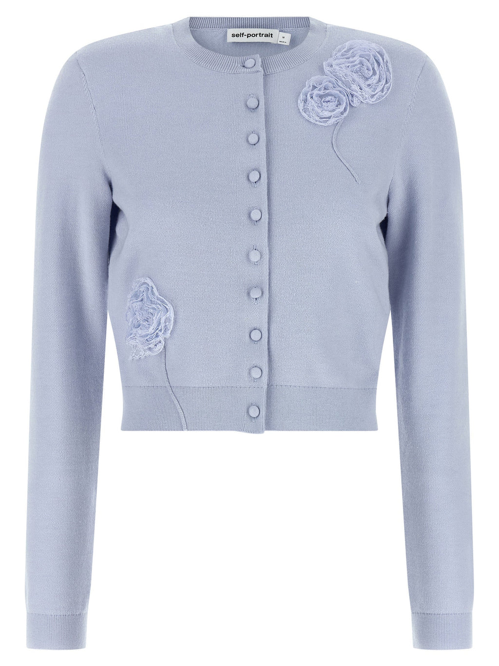 Self-Portrait Blue Polyester Cardigan