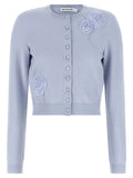 Self-Portrait Blue Polyester Cardigan