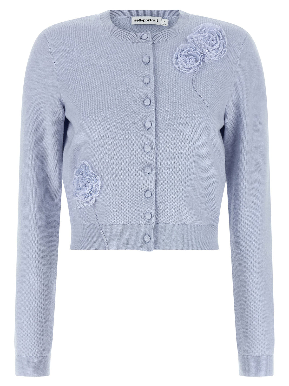 Self-Portrait Blue Polyester Cardigan
