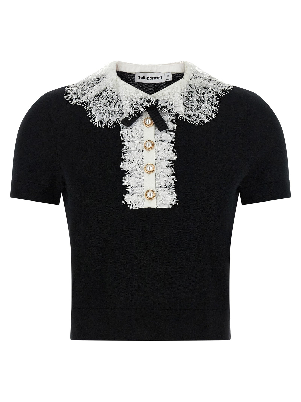 Self-Portrait Bicolor Wool Blouse