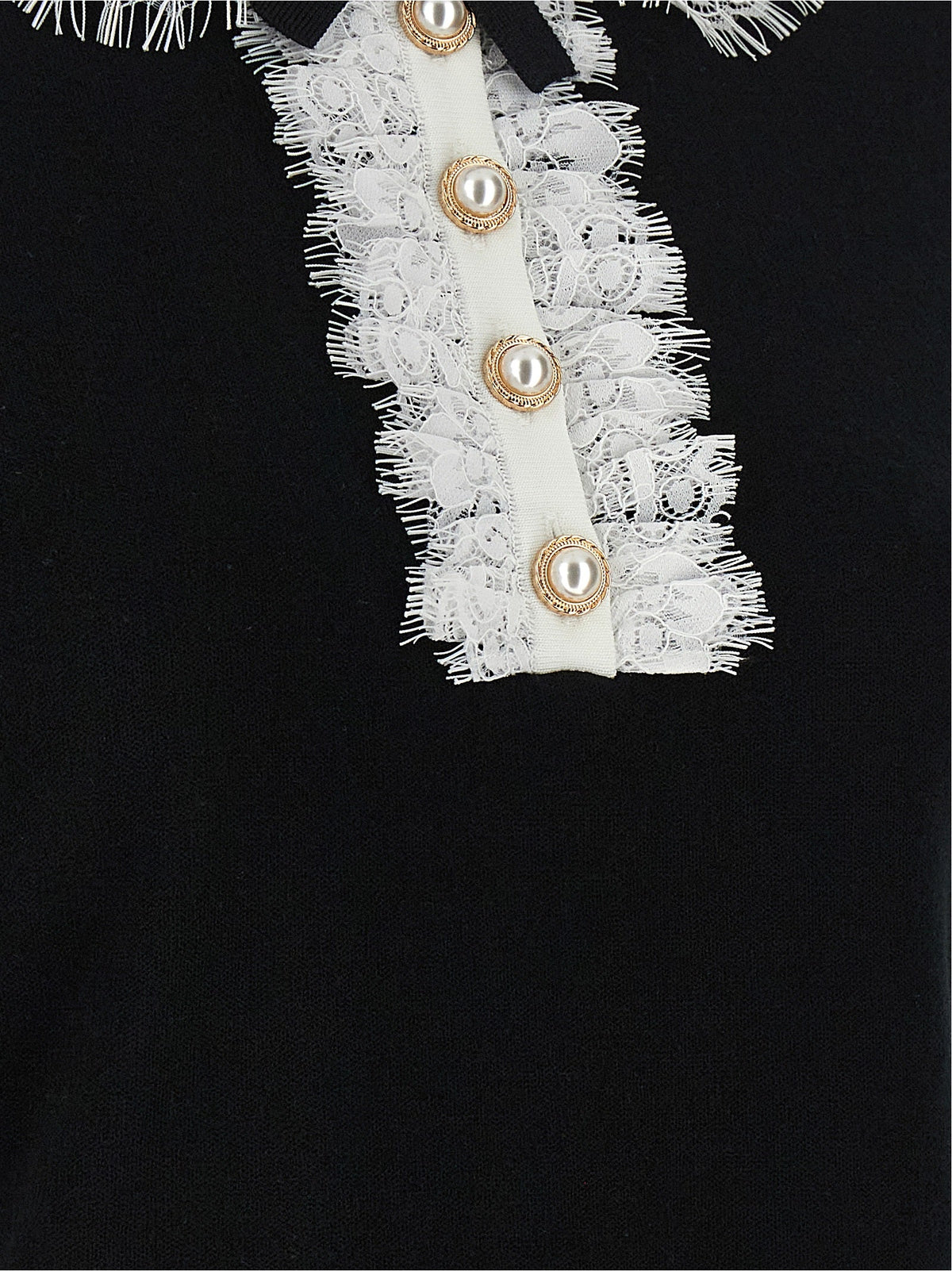 Self-Portrait Bicolor Wool Blouse