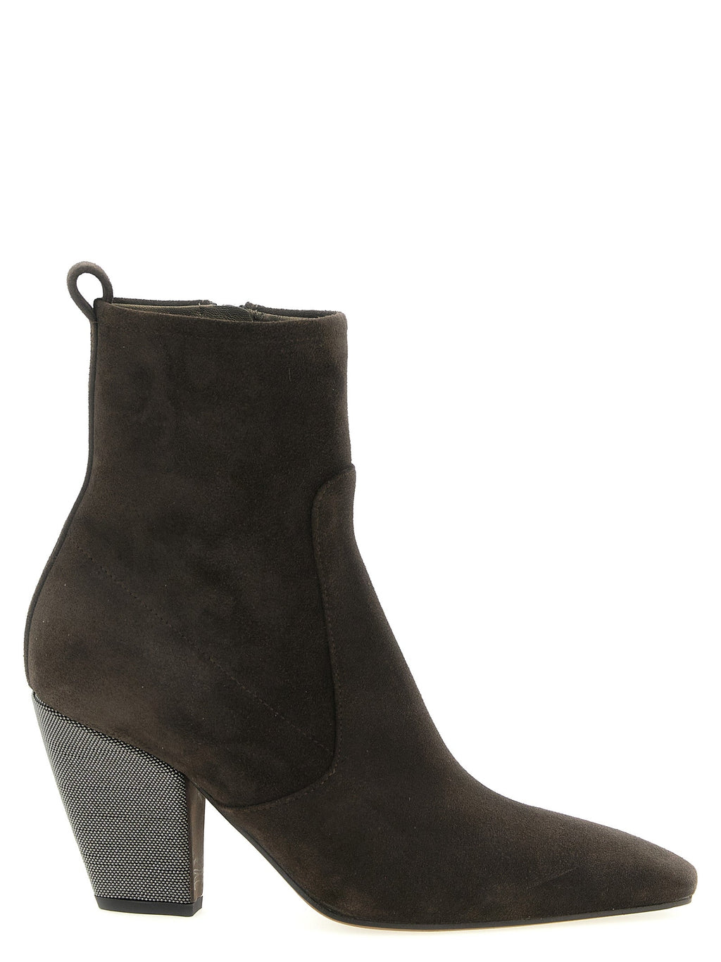 Brunello Cucinelli Brown Calfskin Ankle Boots