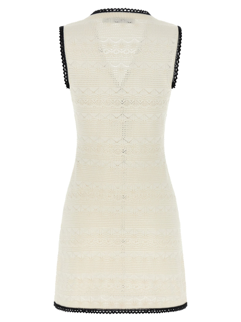 Self-Portrait Bicolor Cotton Short Dress