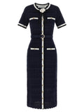 Self-Portrait Blue Cotton Midi Dress