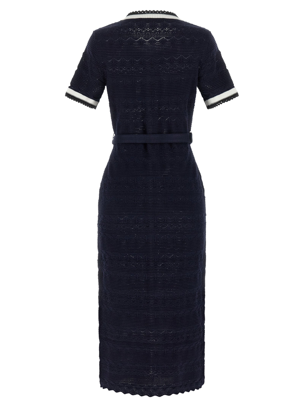 Self-Portrait Blue Cotton Midi Dress