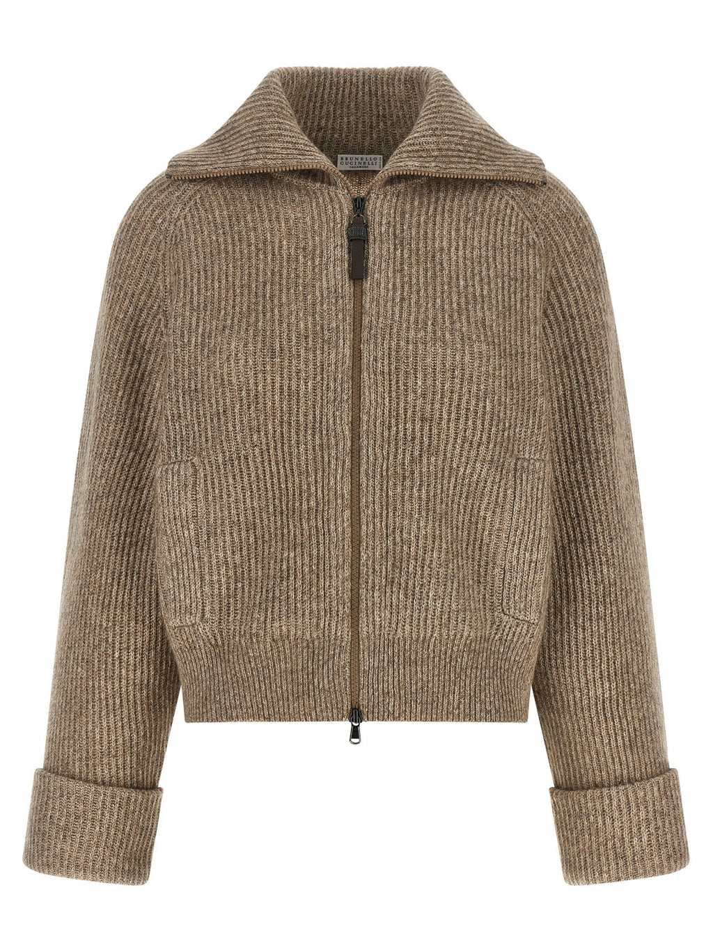 Brunello Cucinelli Beige Cashmere Cardigan