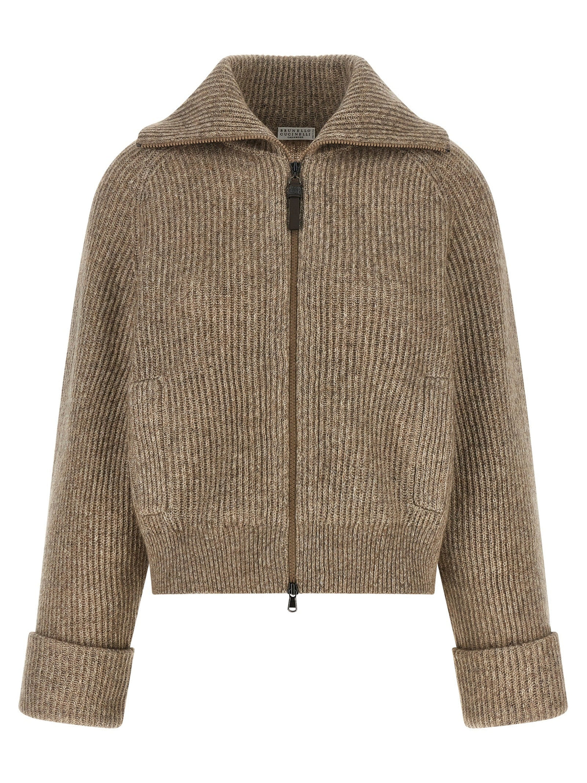 Brunello Cucinelli Beige Cashmere Cardigan
