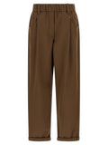 Brunello Cucinelli Brown Cotton Casual Pants