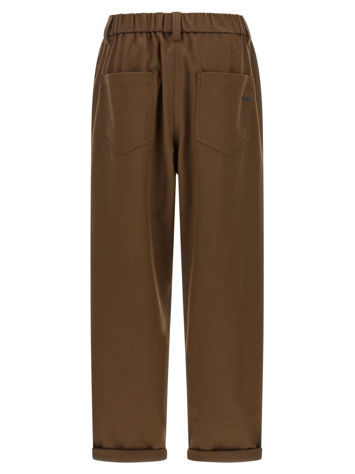 Brunello Cucinelli Brown Cotton Casual Pants