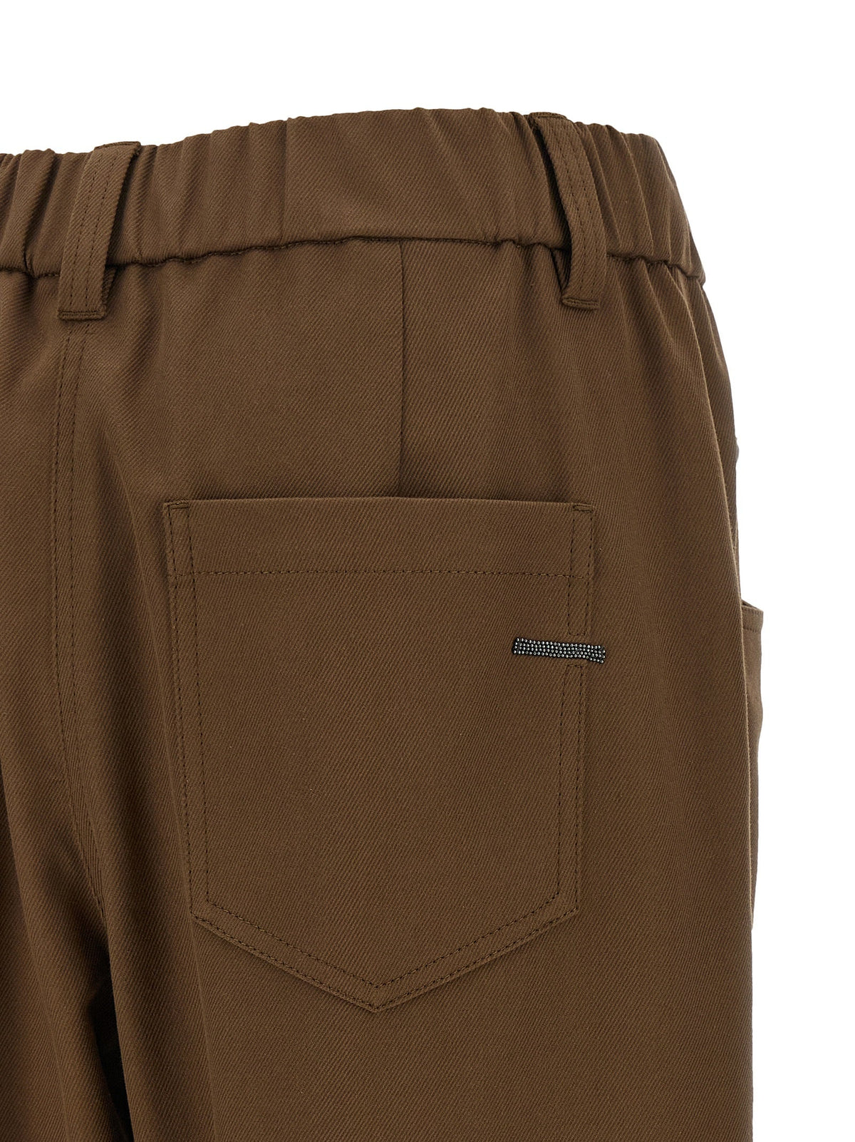 Brunello Cucinelli Brown Cotton Casual Pants