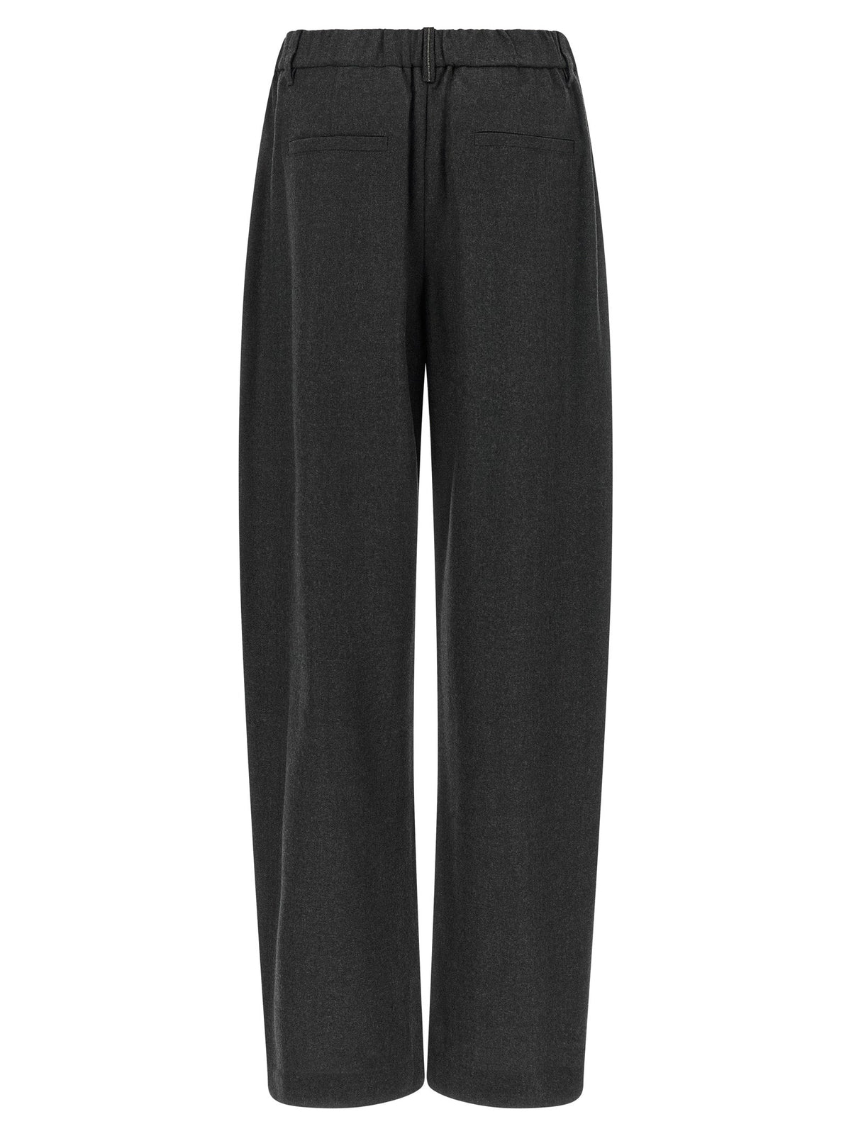 Brunello Cucinelli Gray Virgin Wool Casual Pants