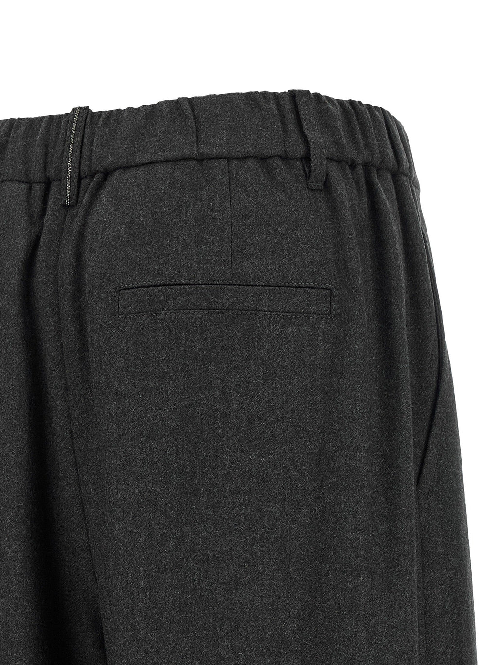 Brunello Cucinelli Gray Virgin Wool Casual Pants