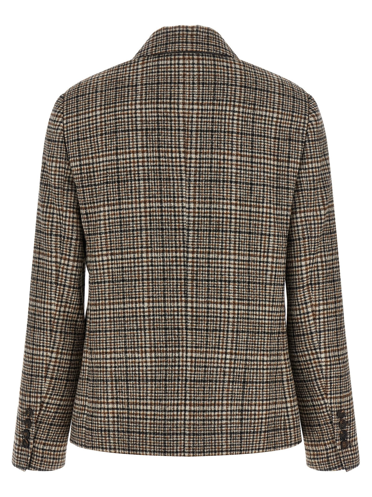Brunello Cucinelli Beige Alpaca Leather Blazer