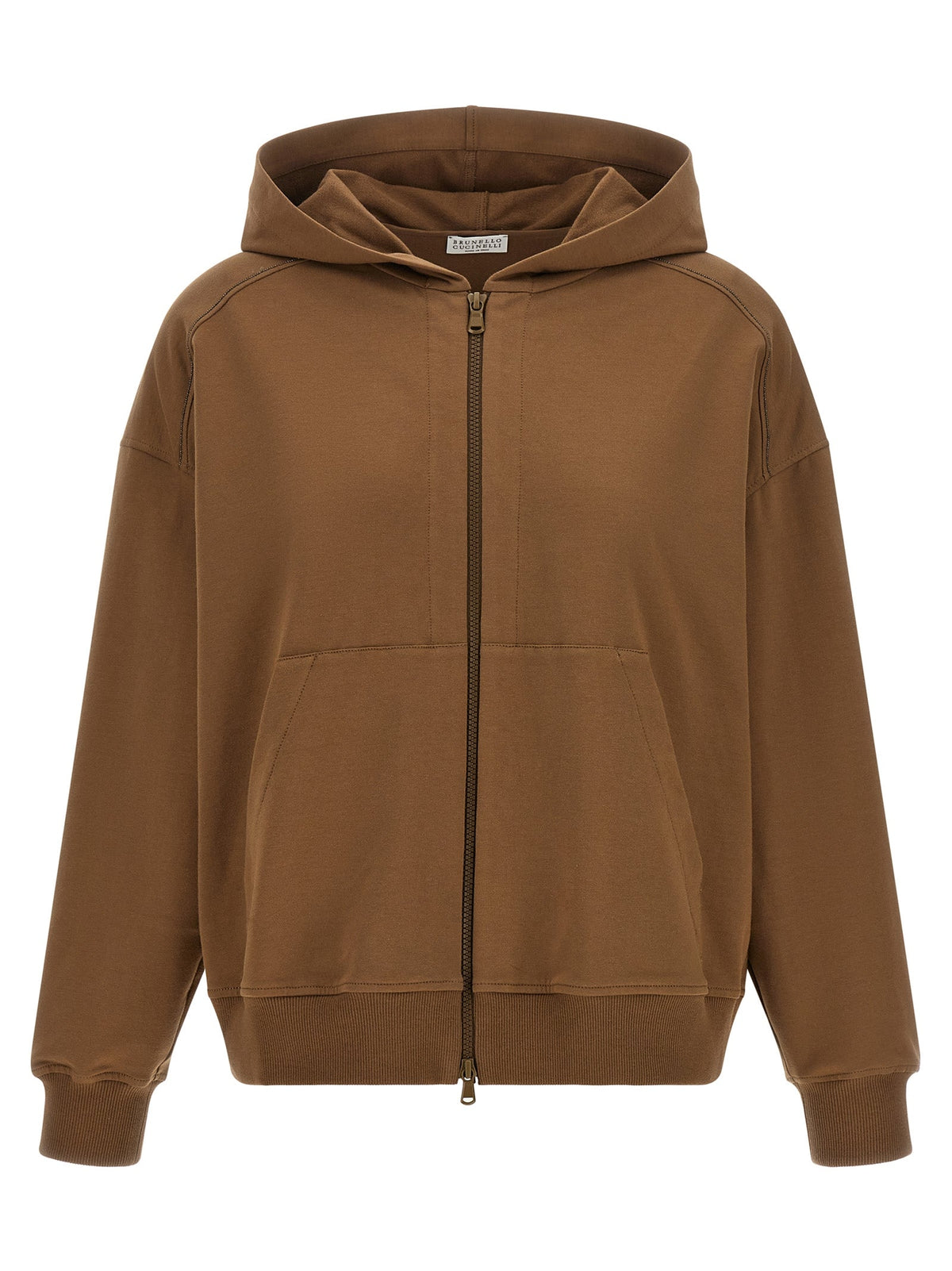 Brunello Cucinelli Brown Cotton Hoodie