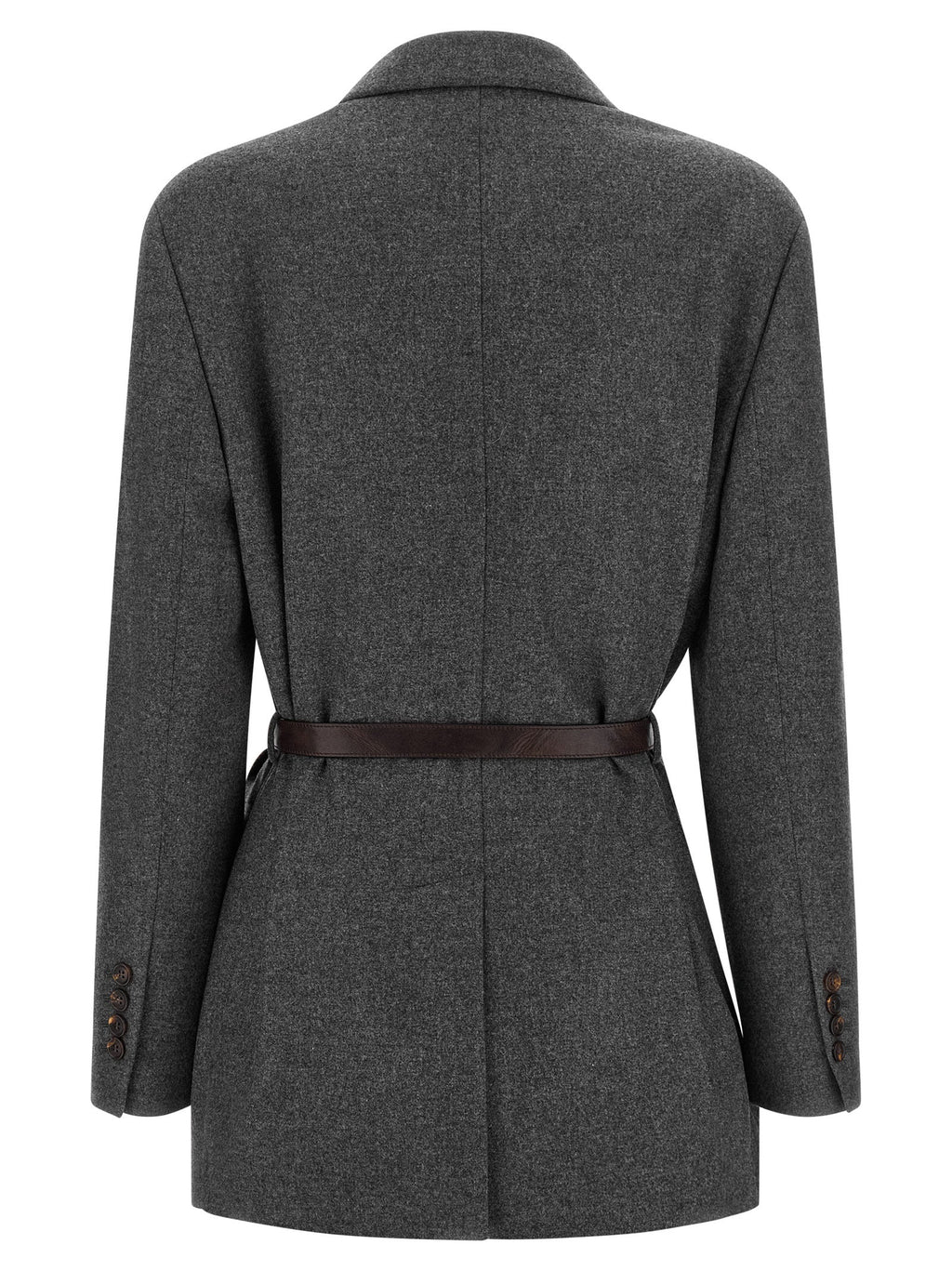Brunello Cucinelli Gray Virgin Wool Blazer