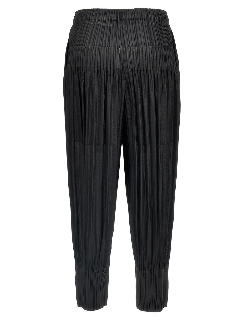 PLEATS PLEASE ISSEY MIYAKE Black Polyester Casual Pants