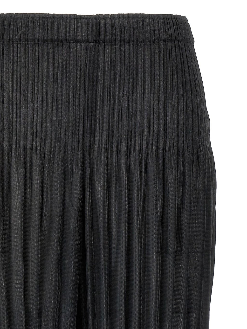 PLEATS PLEASE ISSEY MIYAKE Black Polyester Casual Pants