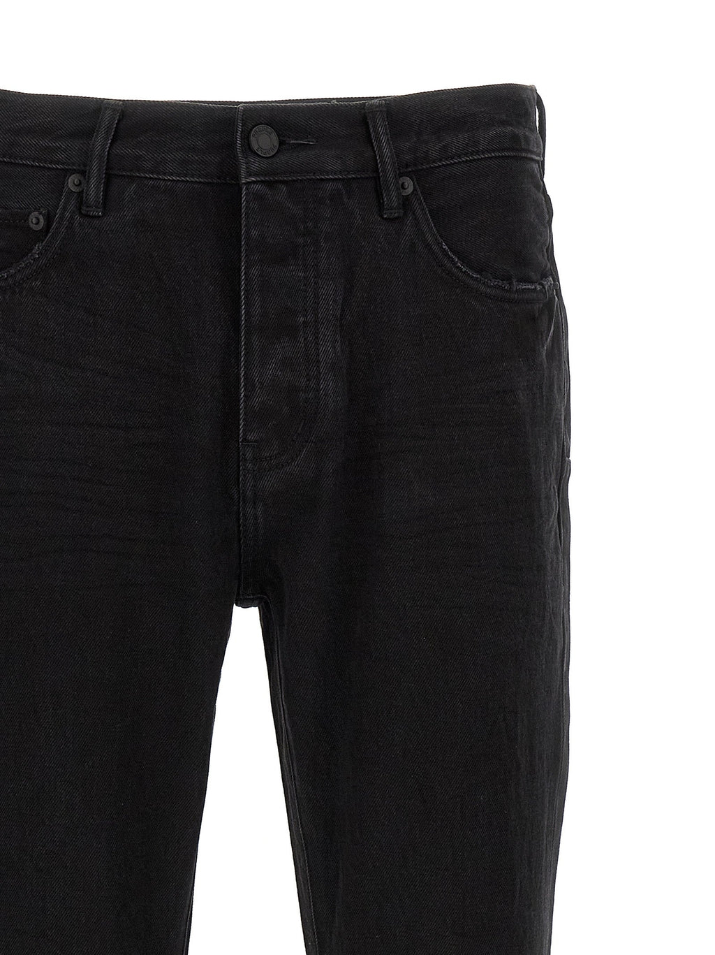 PURPLE Black Cotton Flared Jeans