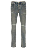 PURPLE Blue Cotton Slim Fit Jeans