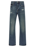 PURPLE Blue Cotton Straight-Leg Jeans